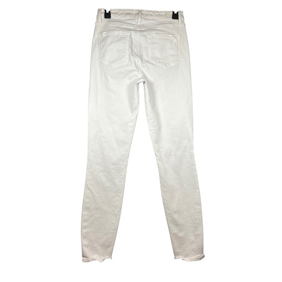 PAIGE Hoxton Ankle Jeans Destructed, Crisp White, Size 28 - Picture 3 of 8